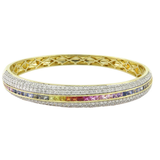 18K Yellow Gold 1.98ctw Diamond Bead Bracelet