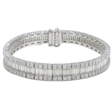 18K White Gold 15.50ctw Diamond Chain Bracelet