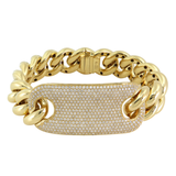 18K Yellow Gold 3.83ctw Diamond Chain Bracelet