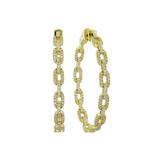 18K Yellow Gold 1.60ctw Hoops Earrings