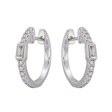 18K White Gold 0.35ctw Hoops Earrings