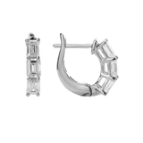 18K White Gold 2.00ctw Hoops Earrings
