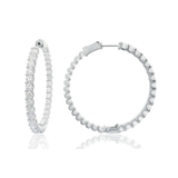 18K White Gold 7.75ctw Hoops Earrings