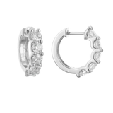 18K White Gold 2.02ctw Hoops Earrigs