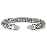 Sterling Silver 0.77ctw Diamond Cuff Bracelet