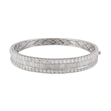 18K White Gold 7.20ctw Diamond Bangle