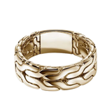 14K Yellow Gold  Carved Chain  Right Hand Ring