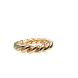 14K Yellow Gold Thick Twisted Rope  Right Hand Ring