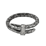 Sterling Silver 0.08ctw Diamond Right Hand Ring