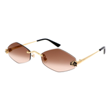 Cartier  CT0433S 002 55 - Gold Panthère de Cartier, Gold Rimless Frame