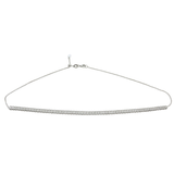14K White Gold 2.855ctw Diamond Choker Necklace