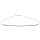 14K White Gold 2.855ctw Diamond Choker Necklace