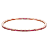 18K Rose Gold  Sapphire Bangle Gemstone