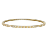 18K Yellow Gold 1.68ctw Amethyst Bangle Gemstone Bracelet