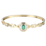 18K Yellow Gold 0.99ctw Diamond Bangle