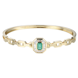 18K Yellow Gold 0.99ctw Diamond Bangle
