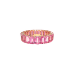 18K Rose Gold 8.10ctw Gemstone Eternity Ring