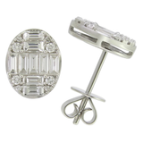 18K White Gold 1.40ctw Hoops Earrings