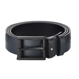 Montblanc Blue/Black 35 Mm Reversible Leather Belt With Roll Pin Buckle 131188
