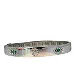18K White Gold 0.25ctw Diamond Bangle
