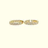 18K Yellow Gold 10.10ctw Hoops Earrings