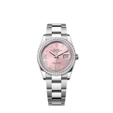 Rolex 126284RBR Oyster, 36 mm, Oystersteel, white gold and diamonds