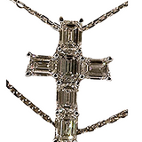 18K Yellow Gold 4.25ctw Diamond Cross Pendant
