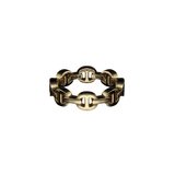 18K Yellow Gold Dame Tri-Link  Right Hand Ring