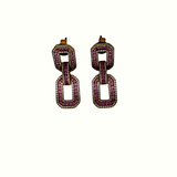 18K Rose Gold 1.55ctw Diamond Earring Jacket Earring