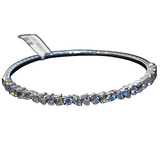 14K White Gold 5.02ctw Diamond Bangle