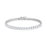 18K White Gold 5.93ctw Diamond Tennis Bracelet
