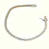 18K Yellow Gold 12.08ctw Diamond Tennis Bracelet