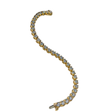 18K Yellow Gold 7.00ctw Diamond Tennis Bracelet
