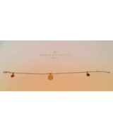 18K Yellow Gold Jesus  Chain Bracelet