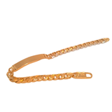 18K Yellow Gold Cuban Chain Barcelet