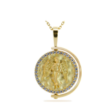14K Yellow Gold 0.33ctw & 5.8 Diamond Virgo Pendant