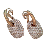 18K Rose Gold 3.72ctw Jacket Earrings