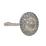 14K White Gold 0.52ctw Diamond Solitaire Ring
