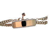 18K Rose Gold 0.73ctw Diamond Chain Bracelet