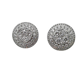 18K White Gold 3.04ctw Studs