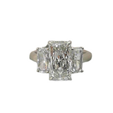 18K White Gold 3.42ctw Diamond Solitaire Ring