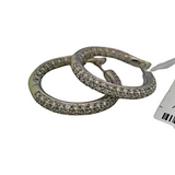 18K White Gold 5.00ctw Hoops Earrings