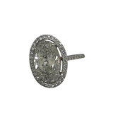 18K White Gold 5.32ctw Diamond Solitaire Ring