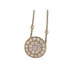 18K Yellow Gold 1.40ctw Diamond Pendant Necklace
