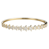 18K Yellow Gold 1.45ctw Diamond Bangle