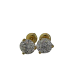 18K Yellow Gold 3.00ctw Diamond Martini / 3-Prong Setting Studs
