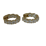 18K Yellow Gold 5.00ctw Hoops  Earrings