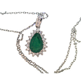 18K White Gold 0.73ctw Diamond Necklace