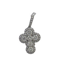 18K White Gold 4.70ctw Diamond Cross Pendant