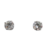 18K White Gold 5.00ctw Diamond 4-Prong Studs